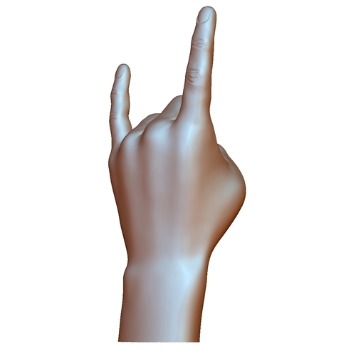 Hard rock hand gesture male 3D Print 248609