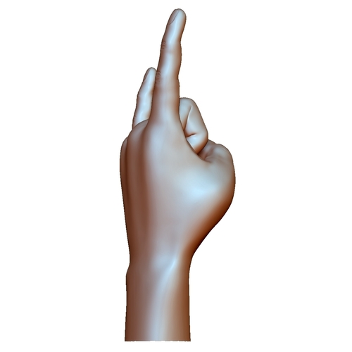 Hard rock hand gesture male 3D Print 248610