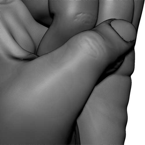 Hard rock hand gesture male 3D Print 248614