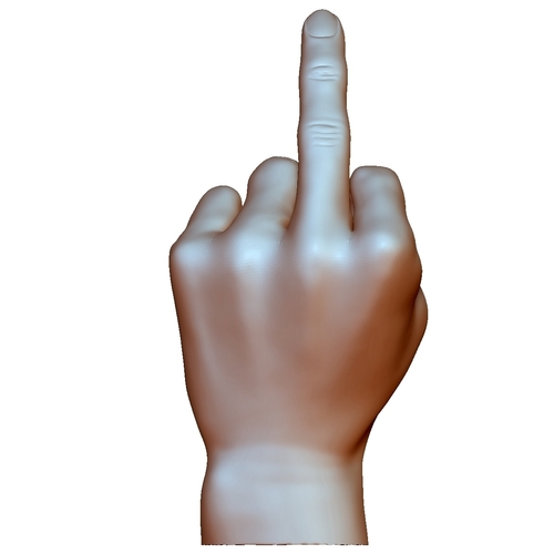 Fuck sign hand male middle finger 3D Print 248617