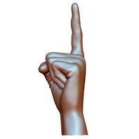 Pointing hand point gesture male - Thumbnail 5