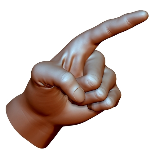 Pointing hand point gesture male 3D Print 248649