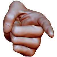 Pointing hand point gesture male - Thumbnail 9