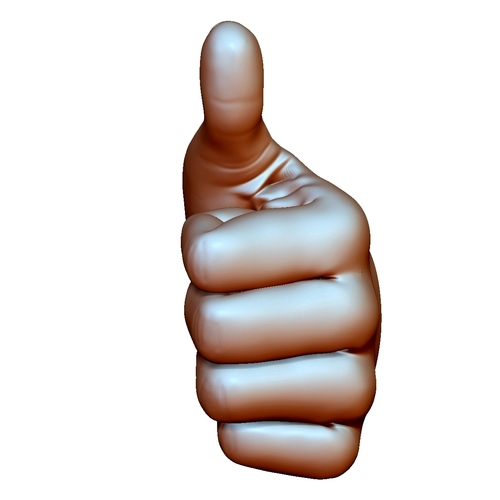 Thumb up hand sign gesture male 3D Print 248658
