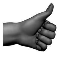 Thumb up hand sign gesture male - Thumbnail 7