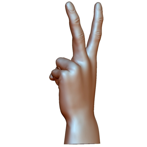 Victory sign hand male 3D Print 248674