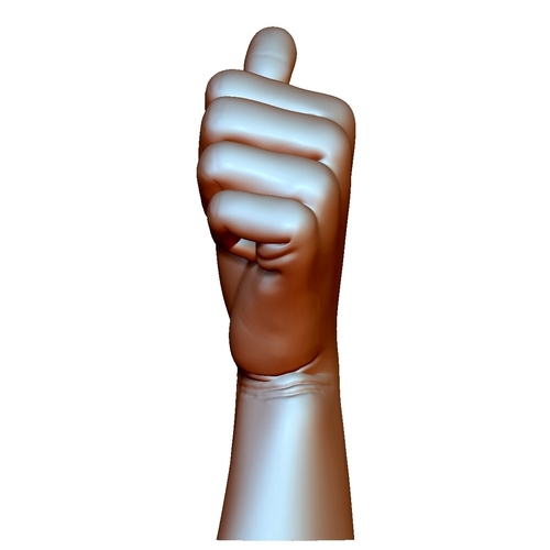 Thumb up sign hand gesture male bended 3D Print 248691