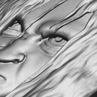 Samara The Ring bas relief 3d model - Thumbnail 4