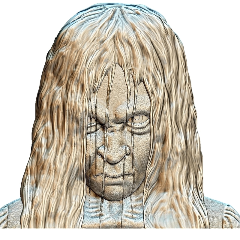 Samara The Ring bas relief 3d model