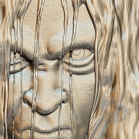 Samara The Ring bas relief 3d model - Thumbnail 9