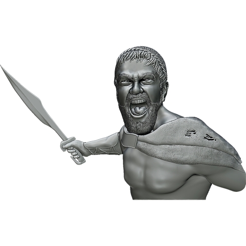 Spartan Tzar Leonid bas relief  for CNC router or 3D printer 3D Print 248731