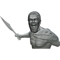 Spartan Tzar Leonid bas relief  for CNC router or 3D printer - Thumbnail 1