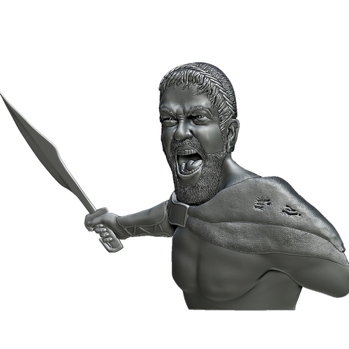 Spartan Tzar Leonid bas relief  for CNC router or 3D printer 3D Print 248733