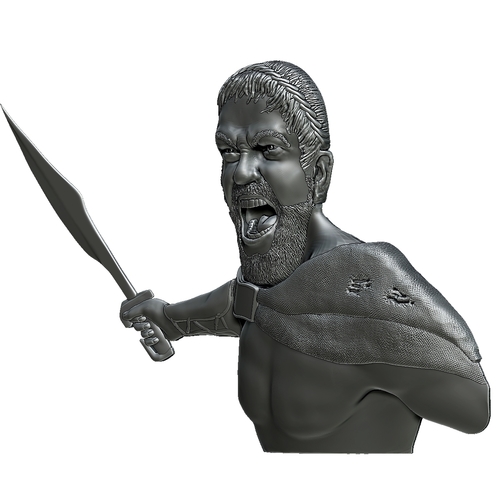 Spartan Tzar Leonid bas relief  for CNC router or 3D printer 3D Print 248734