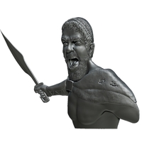 Spartan Tzar Leonid bas relief  for CNC router or 3D printer - Thumbnail 4