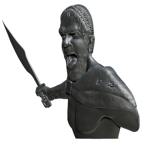 Spartan Tzar Leonid bas relief  for CNC router or 3D printer 3D Print 248735