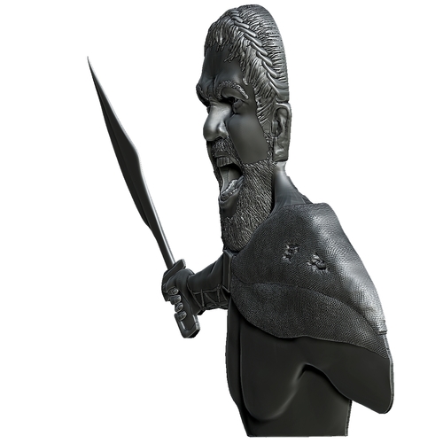 Spartan Tzar Leonid bas relief  for CNC router or 3D printer 3D Print 248736