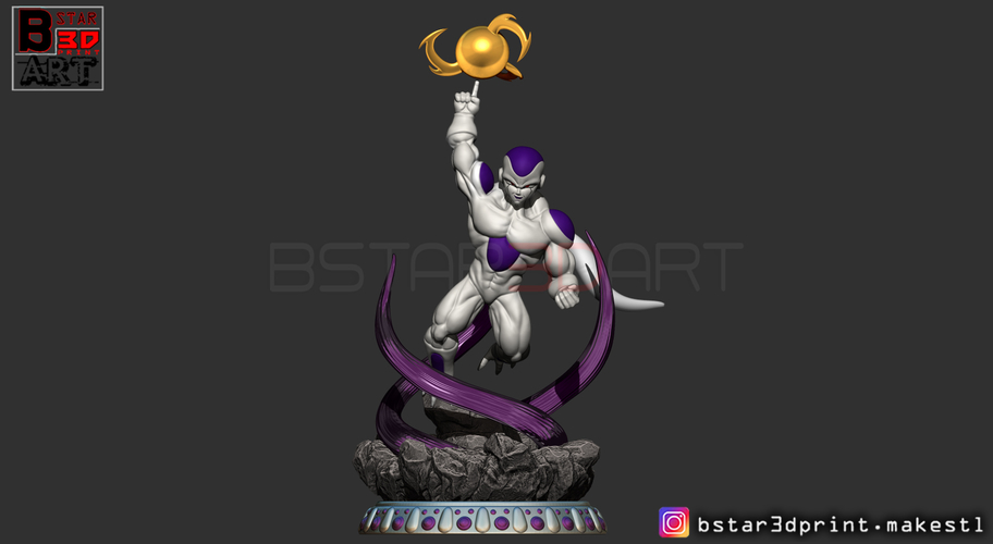 Super Frieza fighting from Dragon Ball Z 3D print model