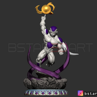 Small Super Frieza fighting from Dragon Ball Z 3D print model 3D Printing 248863