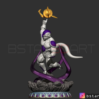 Super Frieza fighting from Dragon Ball Z 3D print model - Thumbnail 3
