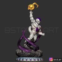 Super Frieza fighting from Dragon Ball Z 3D print model - Thumbnail 4