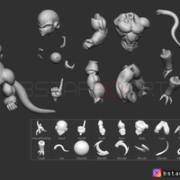 Super Frieza fighting from Dragon Ball Z 3D print model - Thumbnail 16