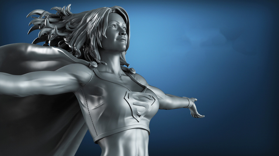 3d Printed Supergirl 3d Model By Sanix3i Pinshape 