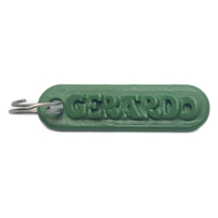 Small GERARDO Personalized keychain embossed letters 3D Printing 249573