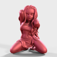 Small Sexy Hair Girl 3D Printing 249794