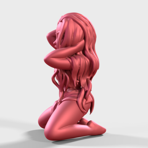 Sexy Hair Girl 3D Print 249796