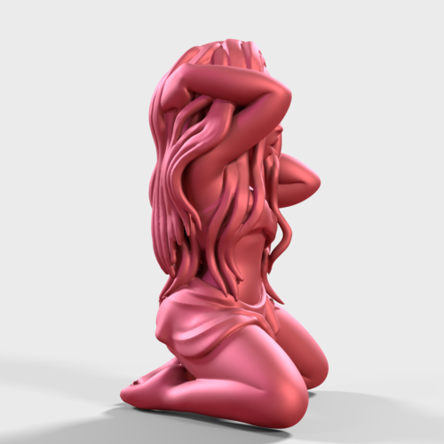 Sexy Hair Girl 3D Print 249797