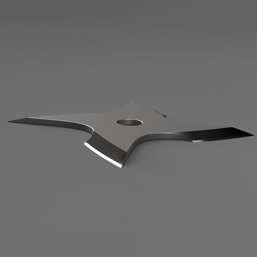 STL file Shuriken 3 Blades Ninja Star Replica 🥷・3D printing idea to  download・Cults