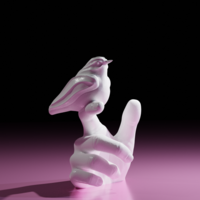 Bird resting on a hand - Thumbnail 3