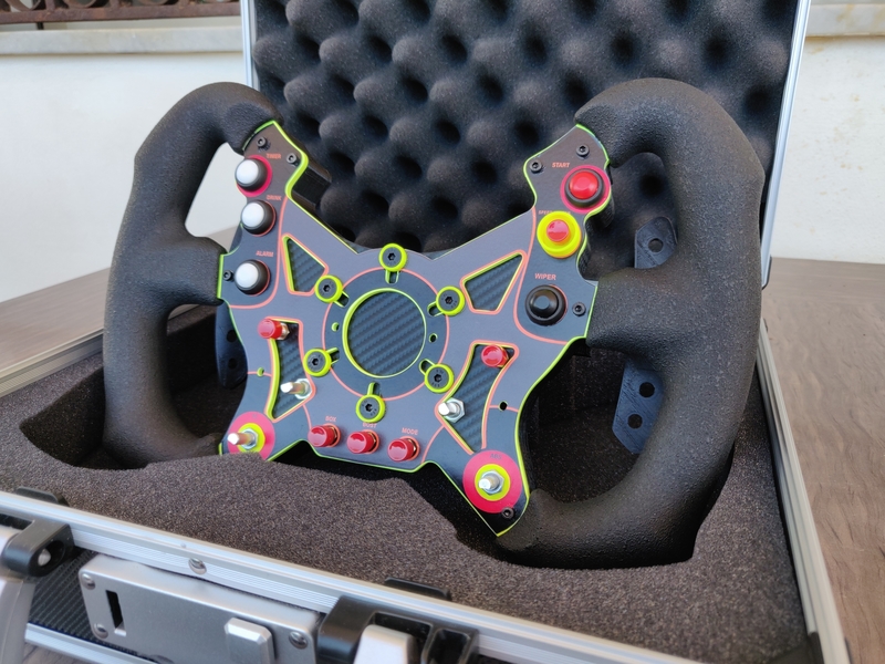 DimSim R1 Steering Wheel Enclosure and Paddle Shifters