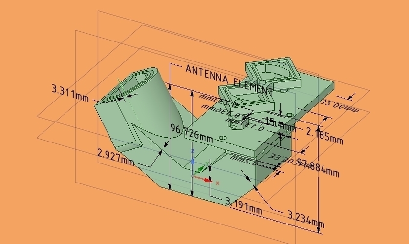  2.4Ghz.  Biquad for Dish & Direct T.V. 3D Print 250338