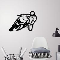 Small Motorbike racer wall decoration  3D Printing 250474