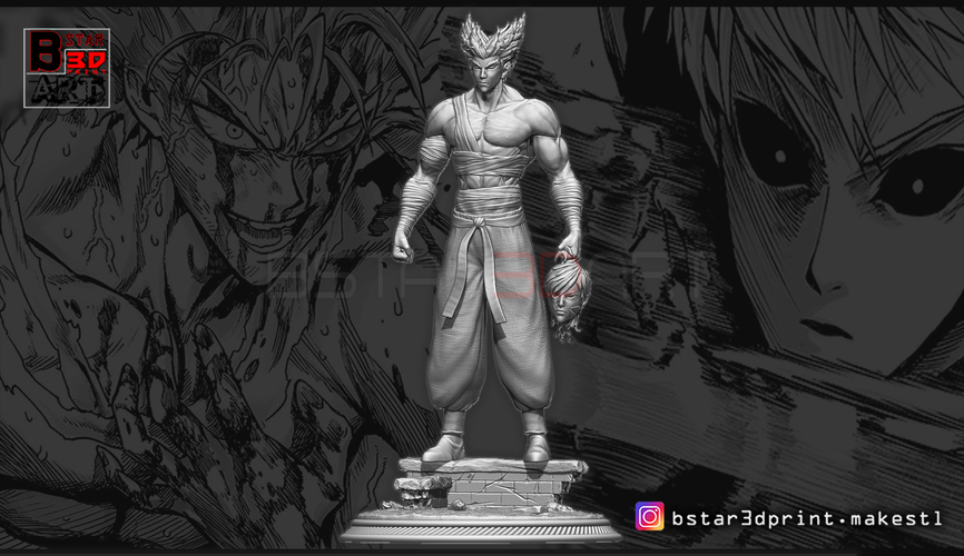 ​Garou - One punch Man - Fan Art - Realistic Version 3D Print 250535