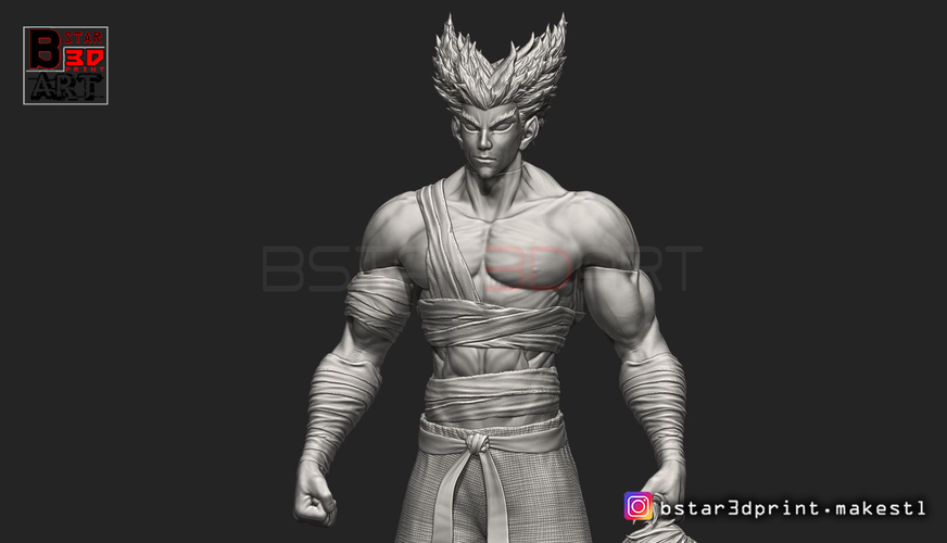 ​Garou - One punch Man - Fan Art - Realistic Version 3D Print 250541