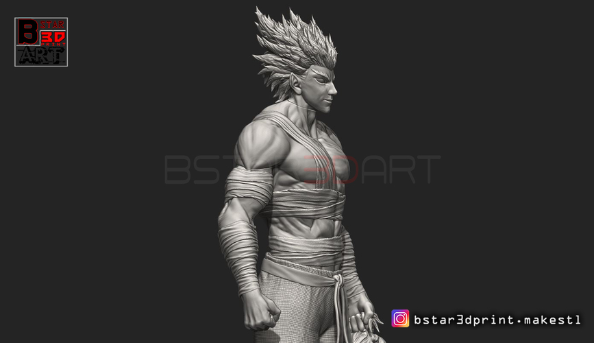 ​Garou - One punch Man - Fan Art - Realistic Version 3D Print 250545