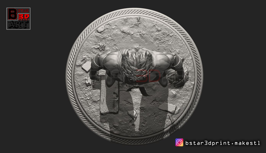 ​Garou - One punch Man - Fan Art - Realistic Version 3D Print 250548