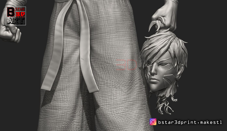 ​Garou - One punch Man - Fan Art - Realistic Version 3D Print 250549