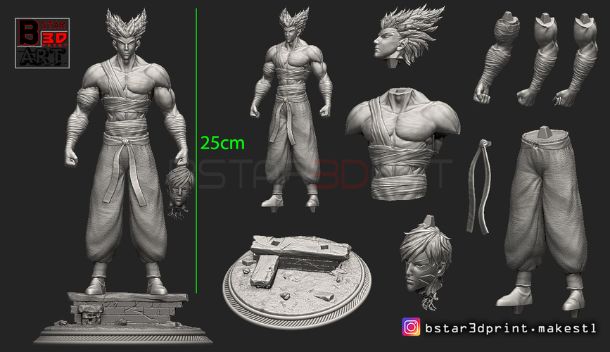 Cosmic Garou. Quick 3d sculpt : r/OnePunchMan