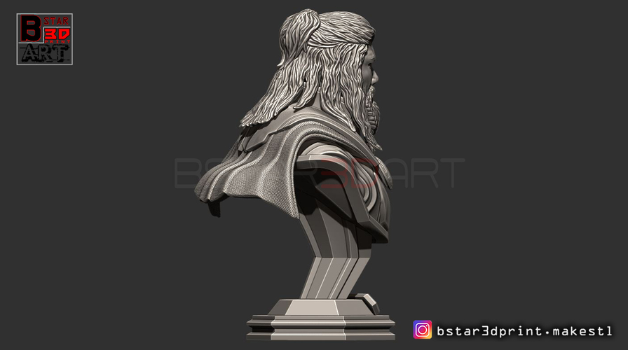 Thor Bust Avenger bust - 2 Heads - Infinity war - Endgame  3D Print 250582