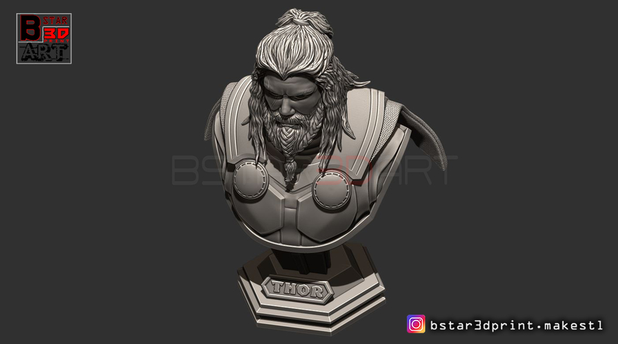 Thor Bust Avenger bust - 2 Heads - Infinity war - Endgame  3D Print 250586