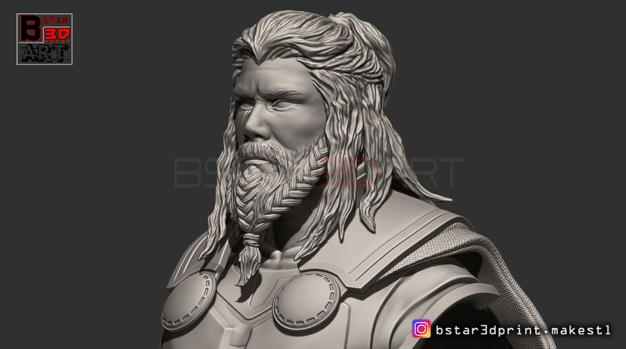 Thor Bust Avenger bust - 2 Heads - Infinity war - Endgame  3D Print 250587