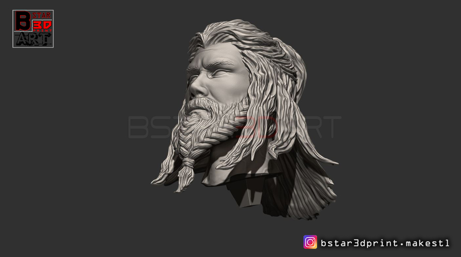 Thor Bust Avenger bust - 2 Heads - Infinity war - Endgame  3D Print 250589