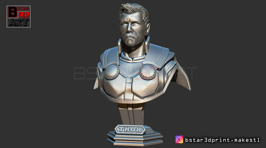 Thor Bust Avenger bust - 2 Heads - Infinity war - Endgame  3D Print 250593