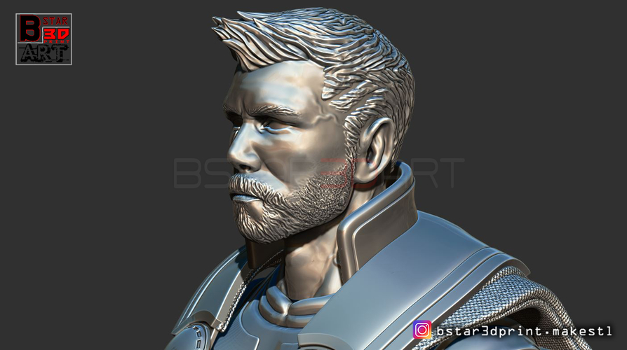 Thor Bust Avenger bust - 2 Heads - Infinity war - Endgame  3D Print 250595