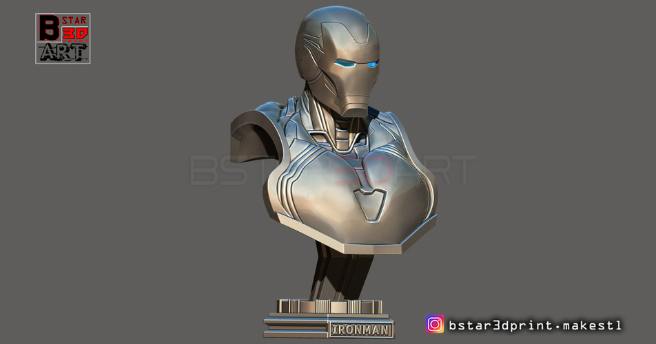 Ironman Mark 85 Bust - Infinity war Endgame - from Marvel 3D Print 250622