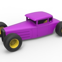 Small Diecast shell and wheels for Hot rod Scale 1 to 24 3D Printing 250729